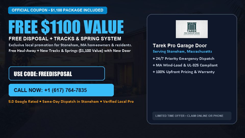 Tarek Pro Garage Door FREE Haul-Away & Heavy-Duty Tracks with New Door in Stoneham, MA